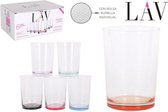 Set de 6 verres à long drink couleur pastel - LAV - 52 cl