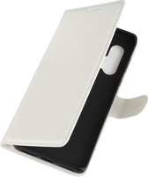 Motorola Edge Plus Hoesje - Mobigear - Classic Serie - Kunstlederen Bookcase - Wit - Hoesje Geschikt Voor Motorola Edge Plus