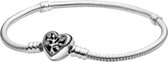 Tracelet - Zilveren Armbanden - Bedelarmband levensboom | Armband hart sluiting | 925 Sterling Zilver - Pandora compatible - 925 Zilver Certificaat - In Leuke Cadeauverpakking - Va