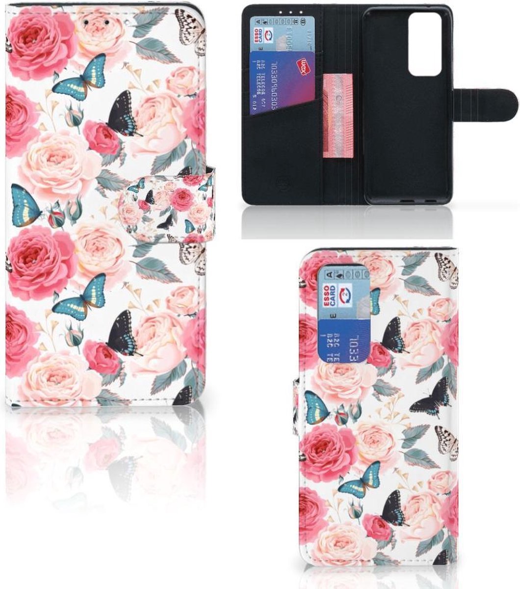 OPPO Find X3 Neo 5G Hoesje Butterfly Roses