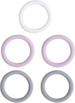 Siliconen Ringen 5 Stuks 02 Lavender Mix