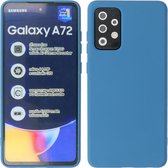BestCases 2.0mm Dikke Fashion Hoesje - Samsung Galaxu A72 / A72 5G Hoesje - Galaxy A72 5G Telefoonhoesje - Samsung Galaxy A72 / A72 5G Back Cover - Hoesje Galaxy A72 5G - Navy
