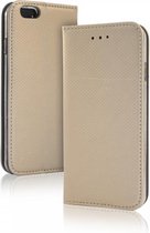 Apple Iphone 6 Smart Case met unieke slimme magneet sluiting, inclusief stand functie. Wallet book cover in extra luxe TPU leren uitvoering, business kwaliteit, goud , merk i12Cover
