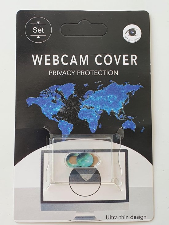 Universeel Ultra Dun Webcam Cover - 3 stuks - Privacy Schuifje - Webcam Slide - Webcam Shutter - Privacy Protection Slider - Geschikt voor Macbook, Laptop, Tablet, Smartphone  - Blauw en Groen en Paars/Blauw - Merkloos