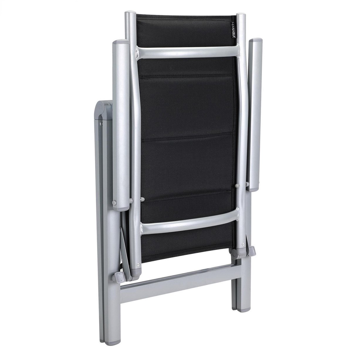Casaria Tuinstoel Aluminium - 2 stuks Inklapbaar - Zilver thumbnail 4