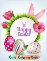 Happy Easter Cute Coloring Book