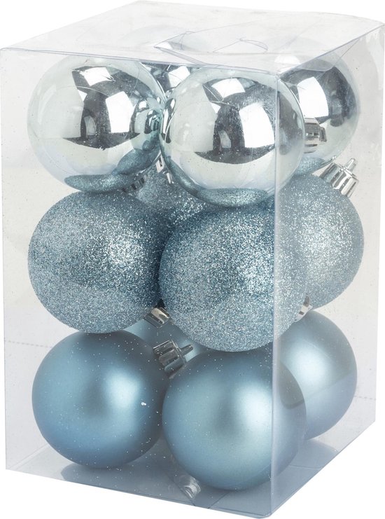 CANVAS - Guirlande de Noël de boules incassables, bleu glacier, 6 pi