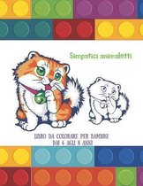 Simpatici animaletti - Libro da colorare per bambini dai 4 agli 8 anni