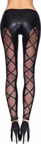 CAMIRI Wetlook and Mesh Leggings - Black - Maat L