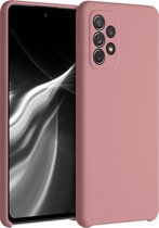 kwmobile telefoonhoesje voor Samsung Galaxy A72 - Hoesje met siliconen coating - Smartphone case in winter roze