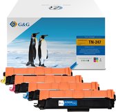 G&G Brother TN-247 - Huismerk Inktcartridge - Zwart / Cyaan / Magenta / Geel