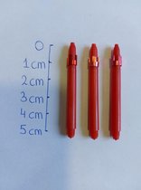 Shaften plastic - rood - 10 sets (30 stuks)- Medium