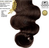 CAIRSTYLING Premium 100% Human Hair - CS609 CLIP-IN - Brown Remy Human Hair Extensions | 110 Gram | 51 CM (20 inch) | Haarverlenging | Best Quality Hair Long-term | Brown Remy Clip Ins | Natu