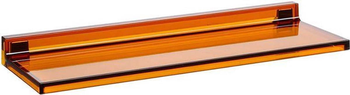 Kartell shelf Design Nude Wandplank Shelfish Mensola transparant bruin