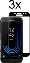 Samsung J5 2017 Screenprotector - Beschermglas Samsung Galaxy J5 2017 Screen Protector Glas - Full cover - 3 stuks