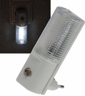 Led nachtlicht wit met dag- en nachtsensor voor stopcontact - 1W - 230V - 3 stuks