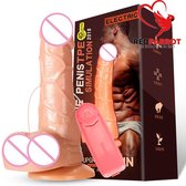 Luxe vibrator | Penis vibrator | Dildo | Vibrerende dildo | Afstandsbediening | Luxe uitvoering | Balzak en zuignap | 10 vibratiestanden