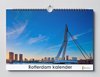 Een kalender met de Erasmusbrug in Rotterdam en de tekst 'Rotterdam kalender'.