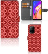 Coque Smartphone OPPO Reno5 Z | A94 5G Wallet Book Case Batik Rouge
