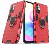 Xiaomi Redmi Note 10 5G Robuust Kickstand Shockproof Rood Cover Case Hoesje ABL