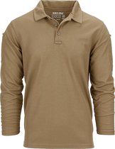 101 INC - Tactical polo Quick Dry long sleeve (kleur: Coyote / maat: XL)