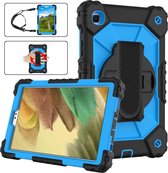 Samsung Galaxy Tab A7 Lite 8.7-inch T220/T225 Kickstand Blauw PC Siliconen 360 ° Draaibare Tablet Case Cover Hoes Hoesje ASTBL