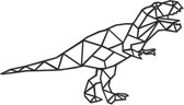 Hout-Kado - Dinosaurus #1 - Large - Zwart - Geometrische dieren en vormen - Hout - Lasergesneden- Wanddecoratie