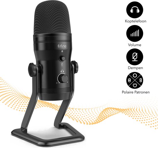 Fifine K690 - Condensator Microfoon - Studiokwaliteit Streaming & Recording  | bol.com