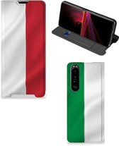 Smartphone Hoesje Sony Xperia 1 III Leuk Bookcase Italiaanse Vlag