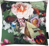 Home Junky - kussen - Bloom - multi colour - 45 cm x 45 cm - linnenlook - velours