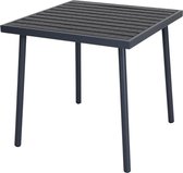 Tuintafel - Garden Table - 76x76x73 - Antraciet - Verstelbare