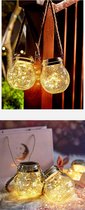 Tuinlicht- Zonne-Energie - Hanglamp - Bolvormig met Touw - Waterdicht - Glas