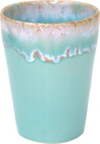 Costa Nova gespresso - latte kopje aqua - aardewerk - 6 stuks - H 12
