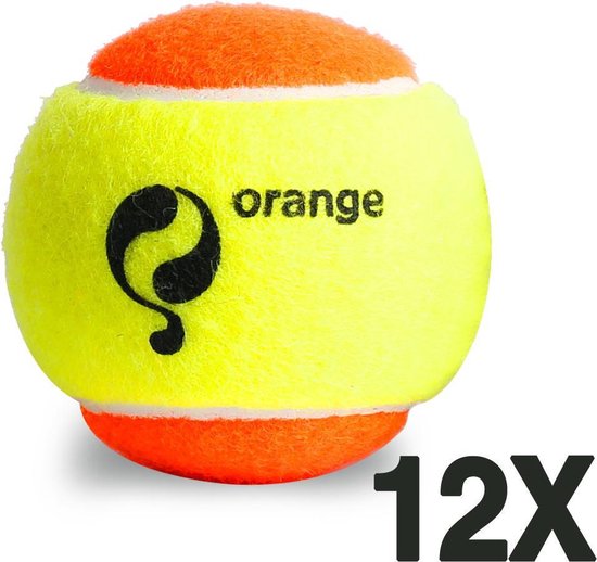 Quick Q-Tennisbal Stage 2 - 12 stuks Geel-Oranje