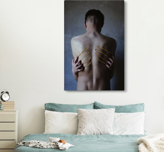 Griffes sur votre toile de dos 2cm 120x180 cm - Tirage photo sur toile (Décoration murale salon / chambre) XXL / Groot format!