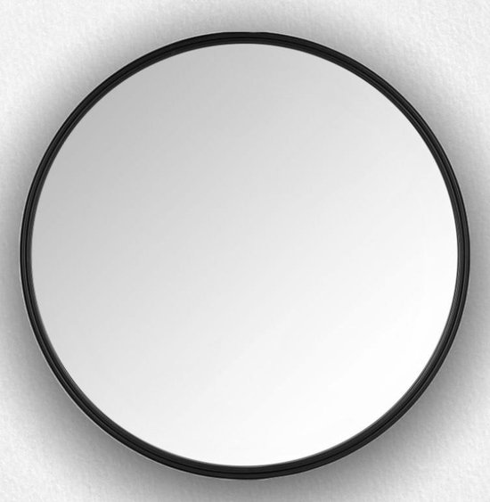 Kiezelsteen uitgehongerd gaan beslissen H&L spiegel - rond - ⌀50 cm - zwart - muurspiegel - woonkamer - hal -  slaapkamer -... | bol.com