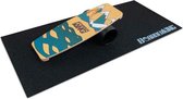 BoarderKING Indoor board Limited Edition wakeboard shape balance board + tapis + rouleau - bois / liège