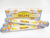 Tulasi - Sun - Exotic Incense Sticks - wierook stokjes ( 3 hexagon doosjes van 12 stuks)