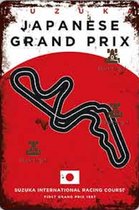 Formule 1 - Japanese Grand Prix -Suzuka International Racing Circuit - Metalen wandplaat - F1 - Max verstappen - Mancave - Mannen Cadeau - Verstappen - formula 1 - F1 - vaderdag cadeau - vade