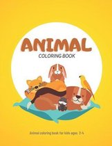 Yellow Animal coloring book for kids ages 2-4