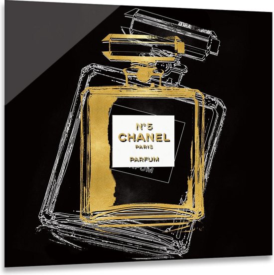Ter Halle Glasschilderij 80 x 80 cm | Chanel Eau de Parfum