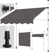 Sens Design Zonneluifel - zonnescherm tuin - zonder boren - grijs - 350cm