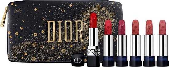 DIOR Rouge Lipstick Set - Golden Nights Collectie 6 Lippenstift + Navulling - Limited Edition - Geschenkverpakking