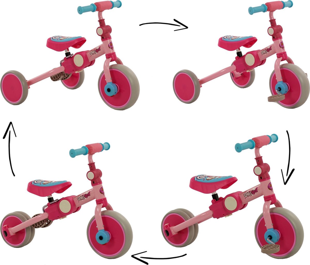 Kinderkraft 4Trike 3 en 1 : draisienne, tricycle sans et avec