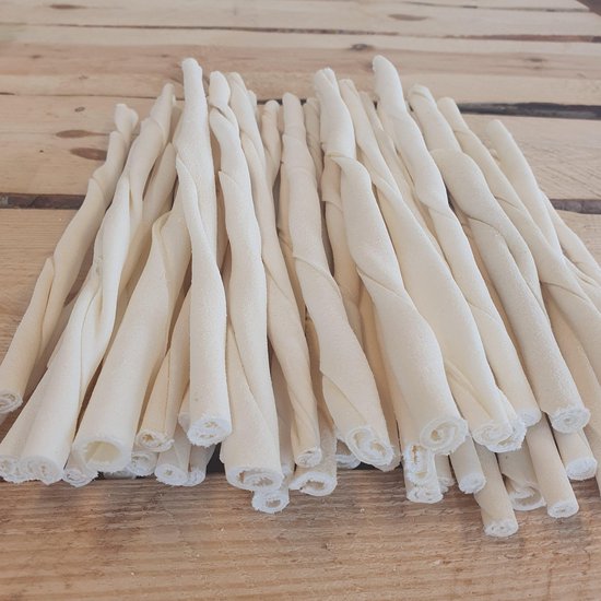 Aware Pet Products - Hondensnacks - Runderhuid twist sticks 25,5cm - Kauwstaaf hond 50 stuks - Kauwstaafjes hond - Kauwstaaf hond - Kauwsticks