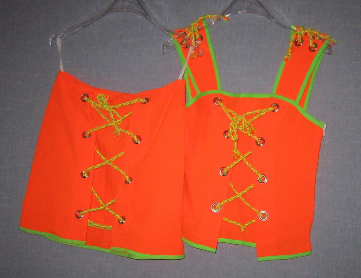 Afbeelding van product Merkloos / Sans marque  verkleedkleding 1099, moeder en dochter set ,volwassenen, neon oranje, maat 42