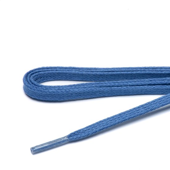 ARIESZZZ - Schoenveters - kobalt Blauw wax plat 90 cm 5-7 gaatjes