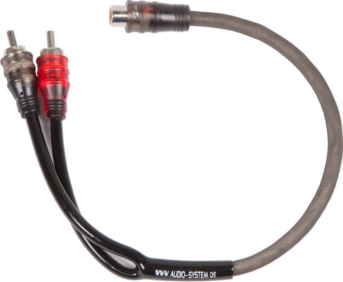 AUDIO SYSTEM HIGH-Performance Cinchkabel 500mm Y-cinch-kabel (2x plug en 1x koppeling)