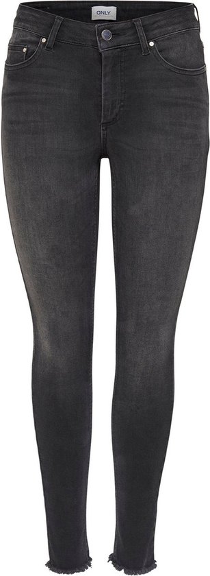 ONLY Onlblush Jeans Skinny Fit Vita Media – Lunghezza Alla Caviglia – Denim Grigio Medio (L) W 32L – Passanti E Tasche