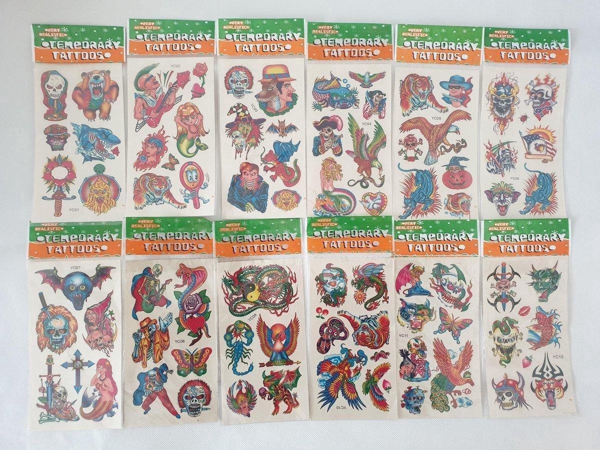 Temporary Tattoo Tijdelijke Tatoeage 3 vellen Jongens Meisjes Tijdelijke Tatoeages Kinderen Plezier